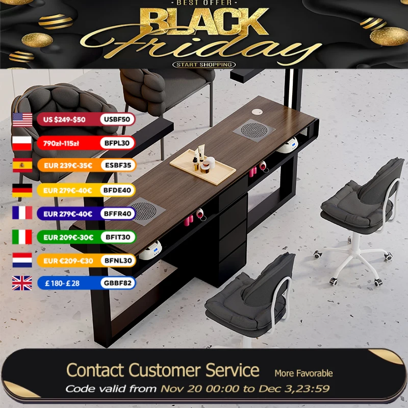 

Natural Professional Nail Table Wooden Oficce Beauty Designer Nail Desk Equipment Art Luxury Mesa Para Manicurista Furniture