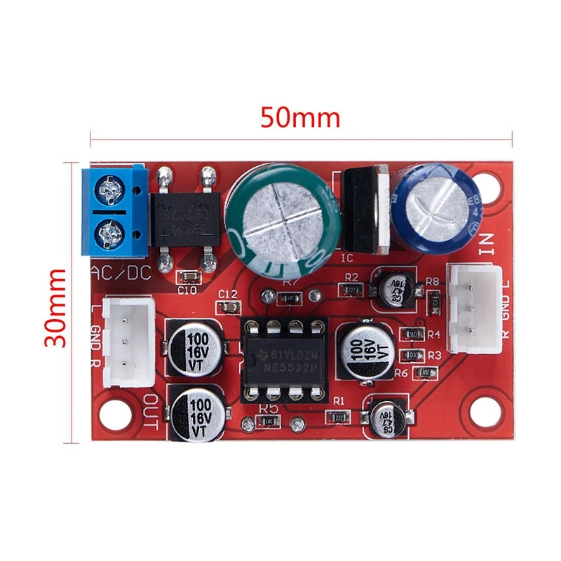 3X NE5532 Stereo Pre-Amp Magnetic Head Phono Amplifier Board Moving Coil Microphone Amps Moudle