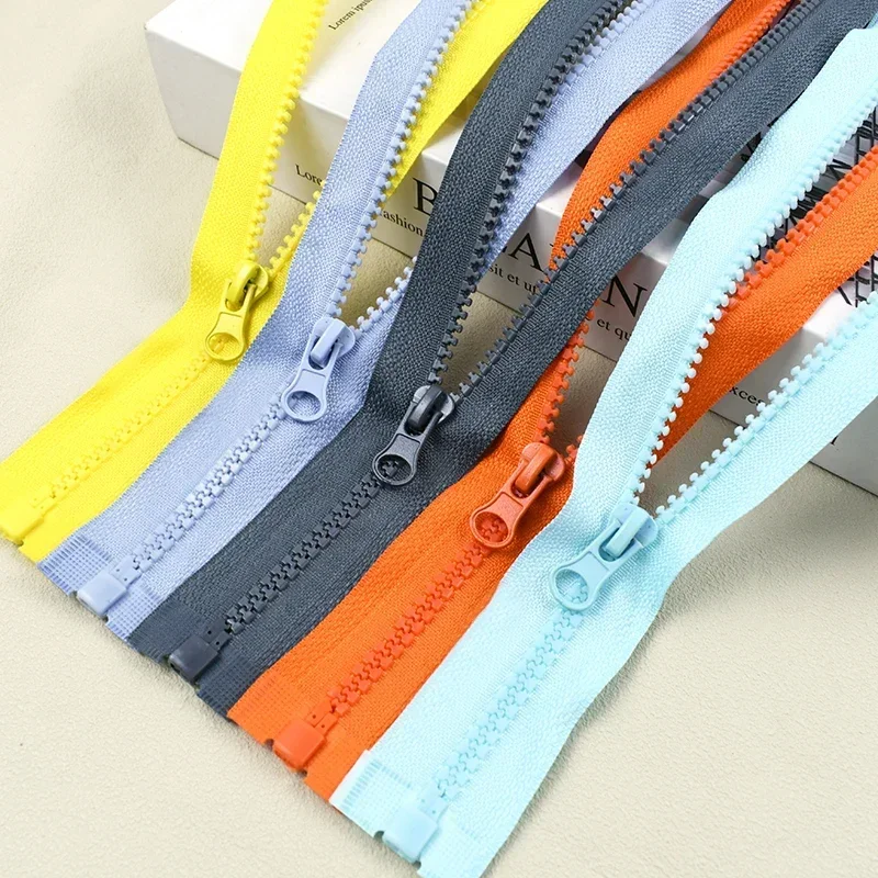 5Pcs 5# Resin Zippers for Clothes 40-120cm Open-End Zips Garment Sewing Zippers Jacket Closure Separable Zips Repair Kits