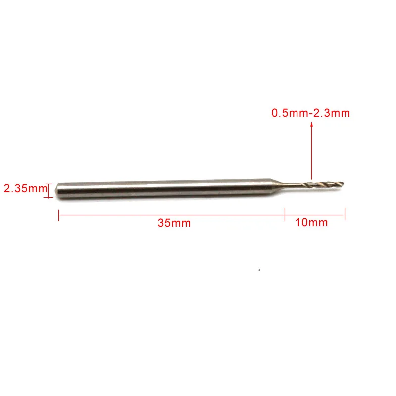 10PCS Drill Bit For Metal Wood Working  Drilling  Shank 2.35mm Jewelry Engraving Tool