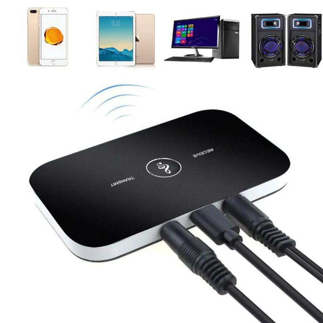 Upgraded Bluetooth 5.3 Audio Transmitter Receiver RCA 3.5mm AUX Jack USB Dongle Music Wireless Adapter For Car PC TV Headphones