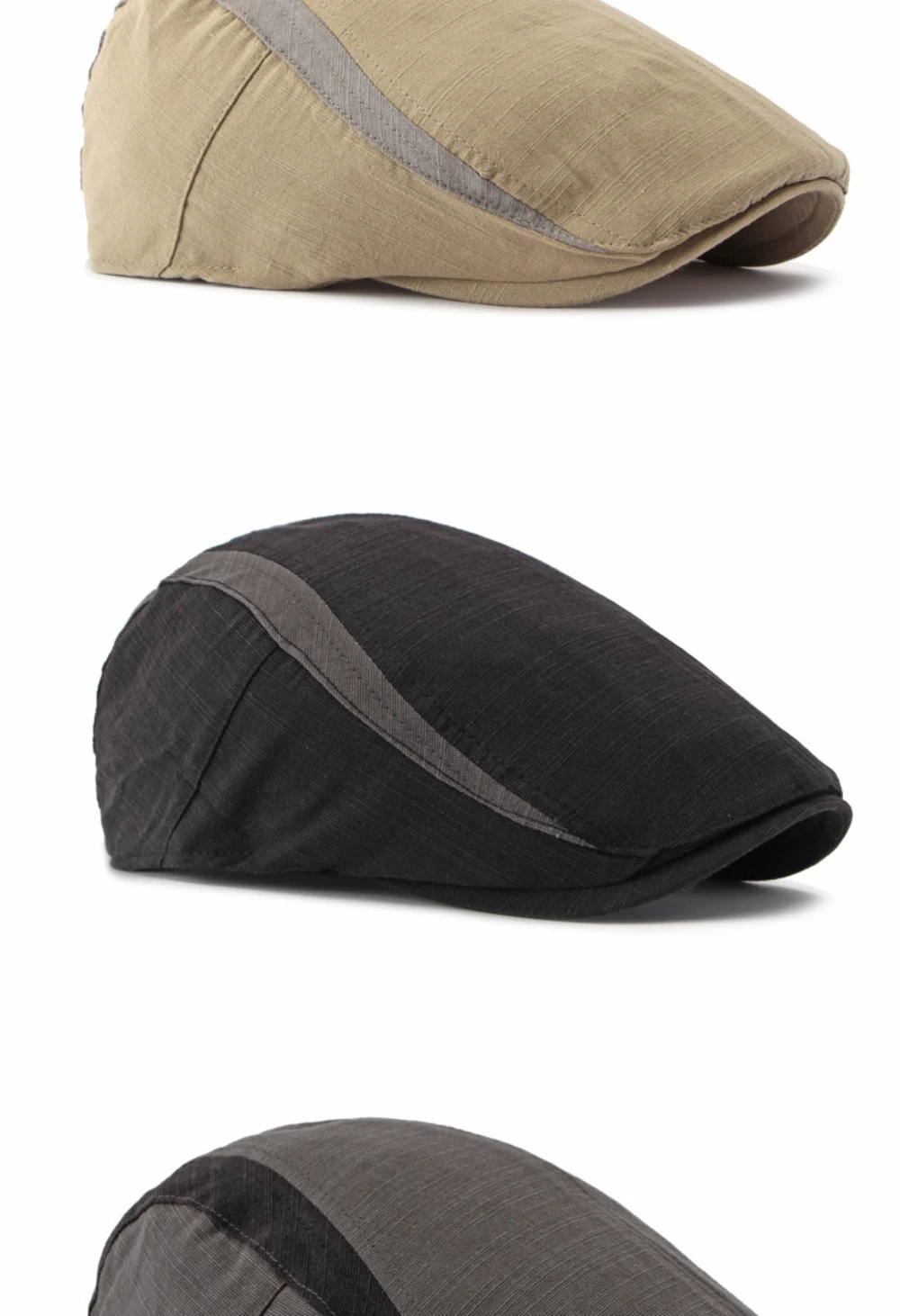 HT5114 Atmungsaktive Frühlings- und Sommermütze für Herren und Damen, Künstler- und Malermütze, Patchwork-Eiweismütze, 2026 Neu, Verstellbare Baskenmütze – Detail 6