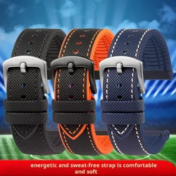 Für jede Marke wasserdichtes Gummi armband Herren armband 19 20mm 21 22mm 23mm 24mm Armband blau orange grün gelb Armband