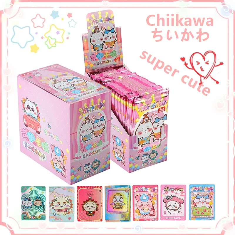 New Chiikawa Collection Card Cute and Cute Hachiware Usagi Flash Card Animation Card Peripheral Children's Toys Girls Gifts