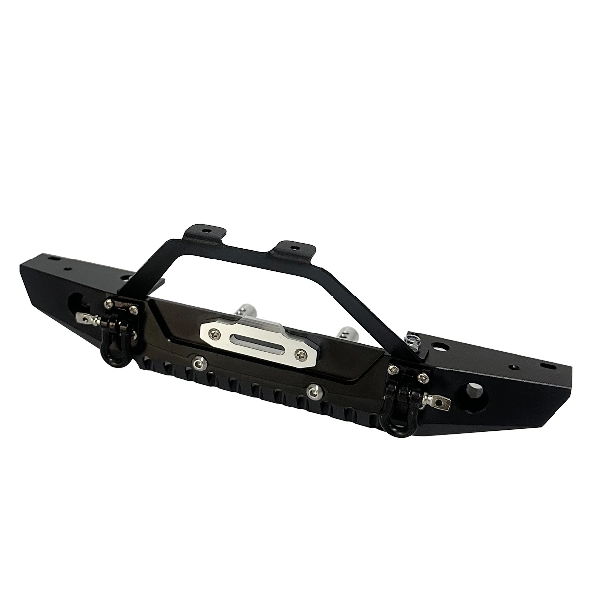 กันชนหน้าโลหะพร้อมห่วงลากสำหรับรถบังคับวิทยุขนาด 1/10 รุ่น Traxxas TRX4 Axial SCX10 90046 90047 SCX10 II อะไหล่อัพเกรด