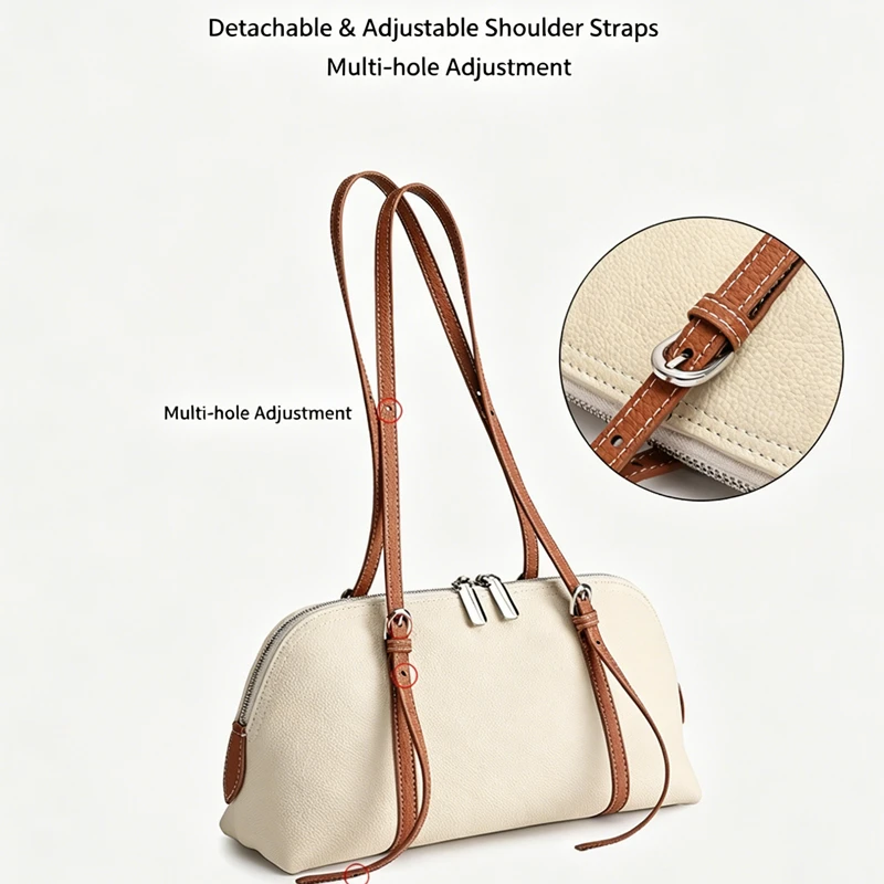 Luxury Cowhide Underarm Shoulder Bag 5