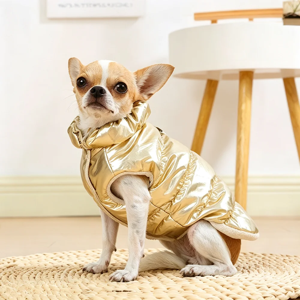 Herbst-Winter-Kleidung für kleine Hunde, wasserdichte, warme Fleece-Hundeweste mit D-Ring, weich gepolsterte Bekleidung für Chihuahua und Yorkshire Terrier – Detail 15