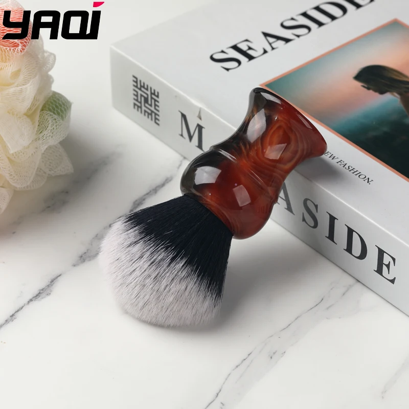 2026 YAQI 28mm Tuxedo Synthetic Knot Men's Professional Shaving Brush for men Shaving
