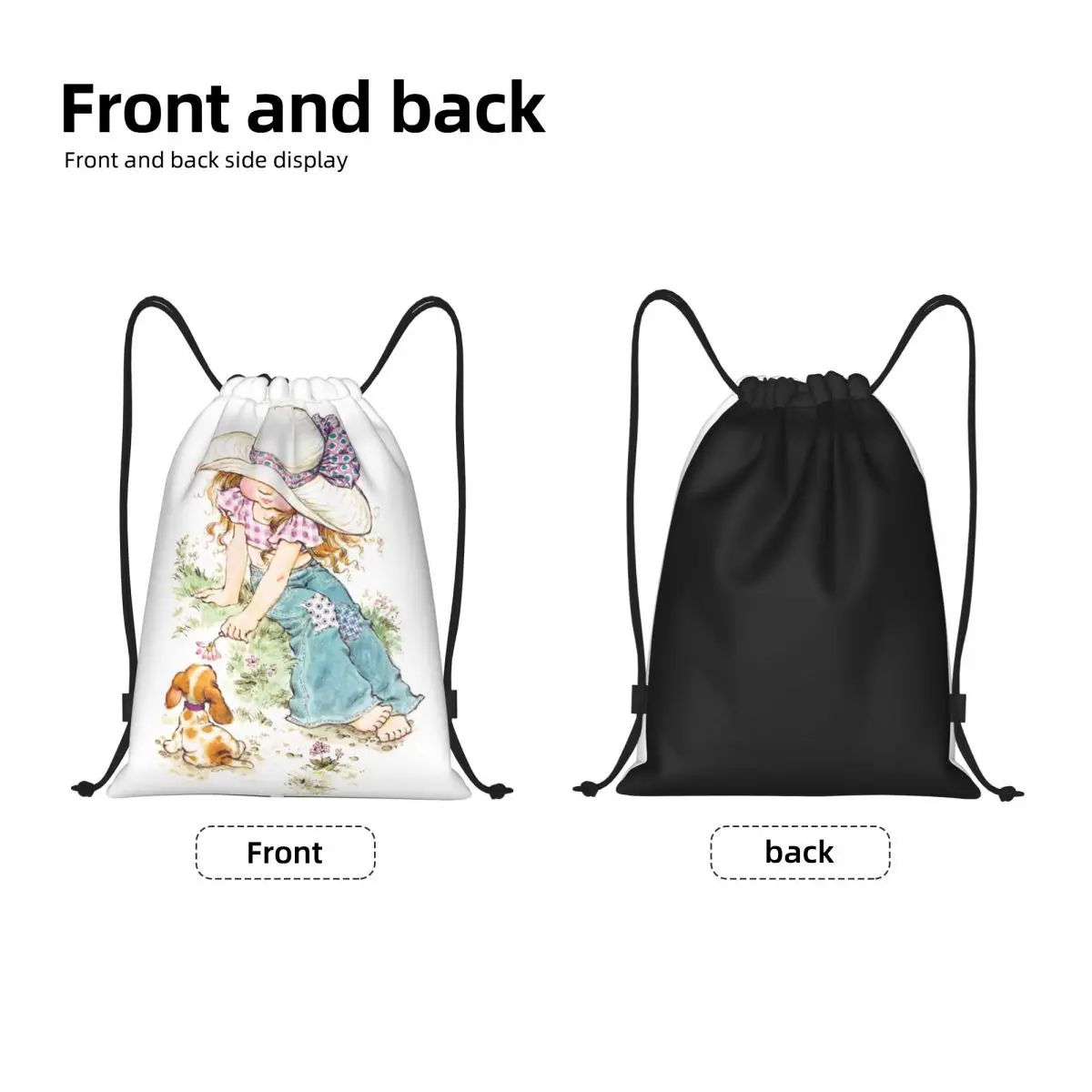 Custom Sarah Kay Children's Painter Drawstring Backpack Women Men Sport Gym Sackpack Foldable Artist Anime Shopping Bag Sack