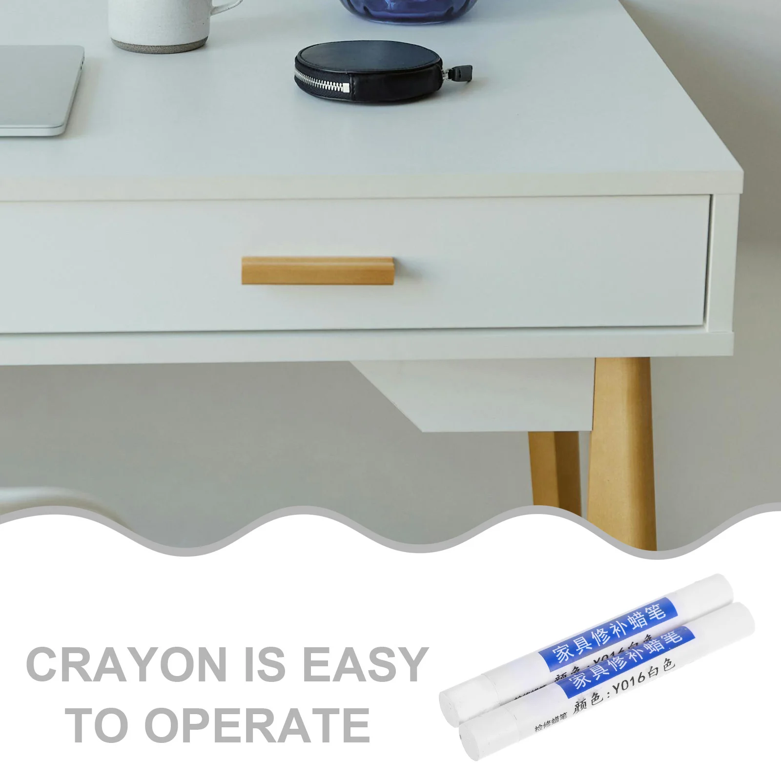 2 قطعة علامات إصلاح الخدش الخشبية علامات الأثاث أقلام للأثاث مجموعة طويلة الأمد مريحة تنوعا عصا حشو