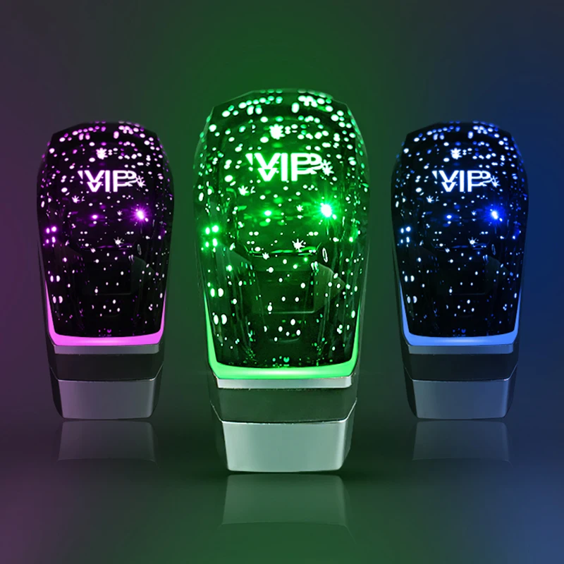 For 8-10-12MM Diameter 5-Speed/6-Speed For Toyota/Kia/Lexus/Mazda/Suzuki/Nissan Crystal Shift Knob LED Seven Color Light