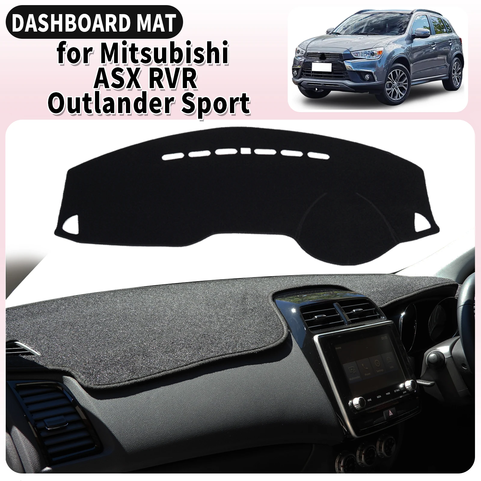 

for Mitsubishi ASX 2011-2021 Outlander Sport Peugeot 4008 GA XA Dashmat Protective Carpet Dashboard Cover Pad DashMat Sunshade