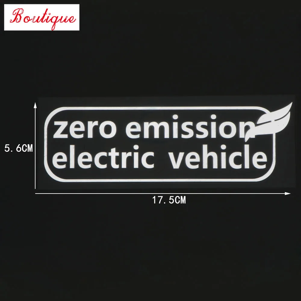 

Yjzt 5.6CM * 17.5cm zero emission electric vehicle decal, waterproof personalized body decoration black / silver 4a-0009