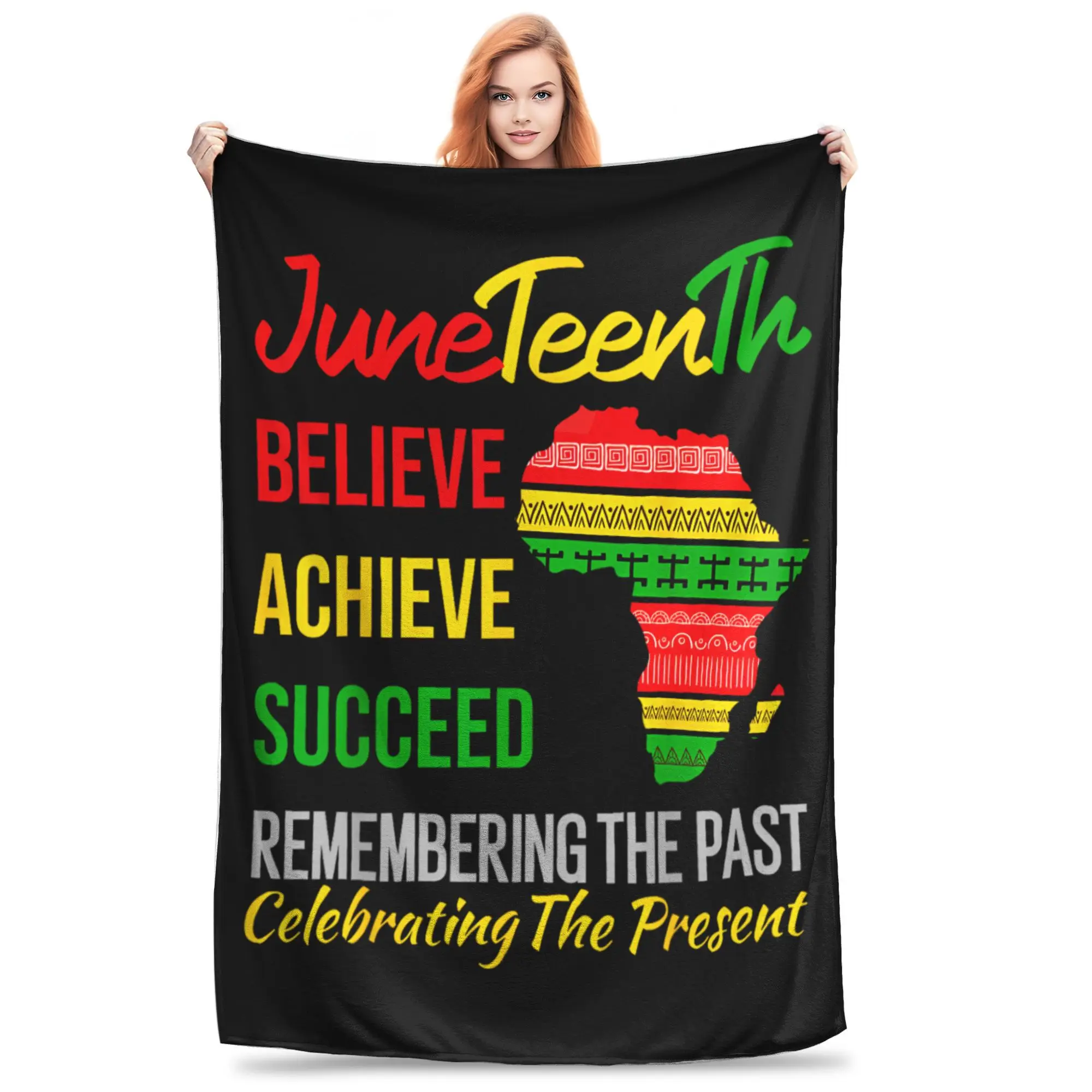 

Фланелевое одеяло Juneteenth Is My Independenc Day в африканском стиле 1865 года, одеяло для дивана, постельного белья, гостиной, 150*125 см, плюшевое тонкое одеяло