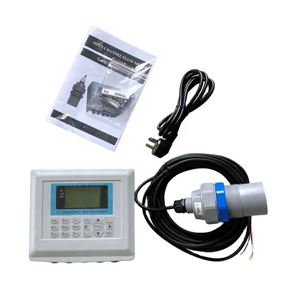 HBYB Open channel sewage embedded ultrasonic water flow meter  Remote mon-itoring  Level sensor Flowmeter indicator