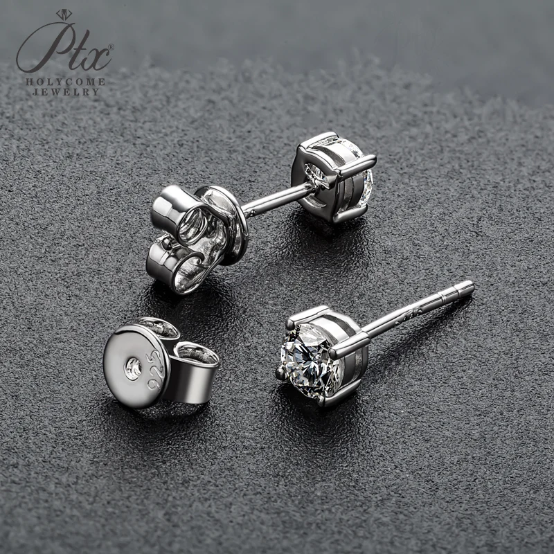 Laborgezüchtete Diamant-Ohrstecker 3mm Runde Form 925 Sterling Silber Vierkant-Fassung Edles Geschenk Großhandel Holycome Schmuck – Detail 23