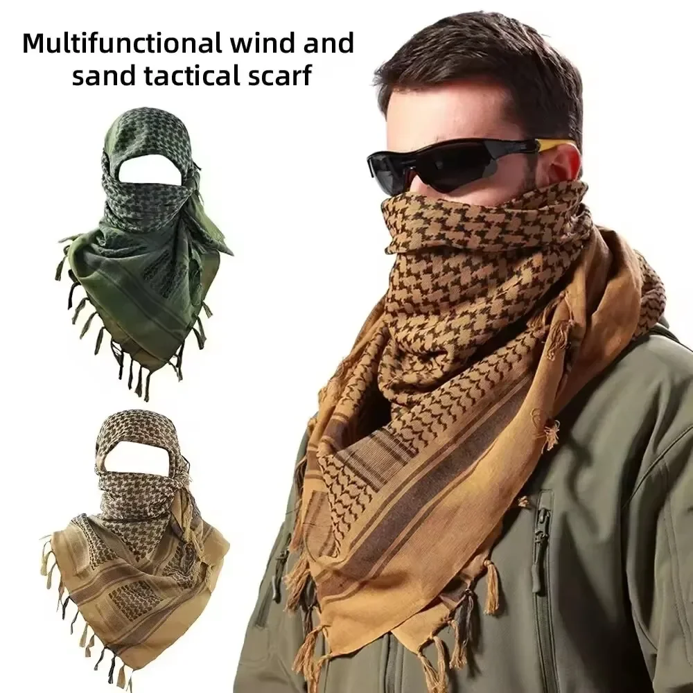 

Summer Tactical Desert Keffiyeh Shemagh Scarf Wrap for Men And Women Arab Head Neck Protection Multi-Functional Camouflage