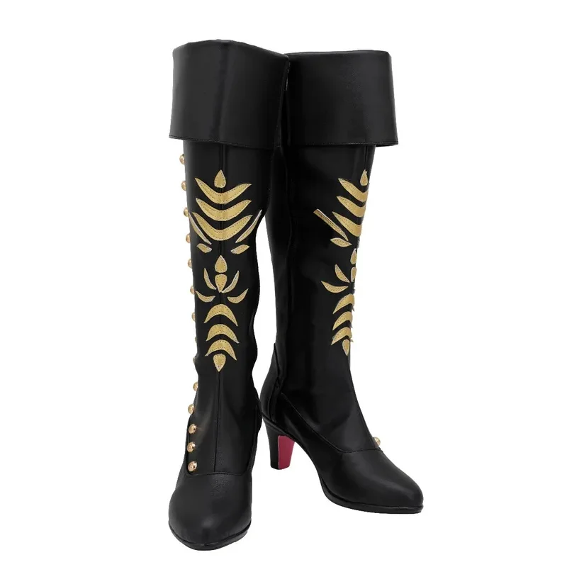 FC6Movie Anna Cosplay Elsa Boots Shoes Footwear Adult Girls Queen Roleplay Shoes Boot High Heel Boots Halloween Party Custo@FC8！