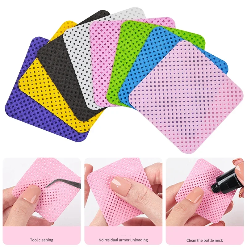 300-100 قطعة خالية من الوبر مناديل الأظافر جل مزيل الأنسجة خالية من الألومنيوم مسمار البولندية تنظيف منصات ل NaiArt الجمال تنظيف أداة العناية