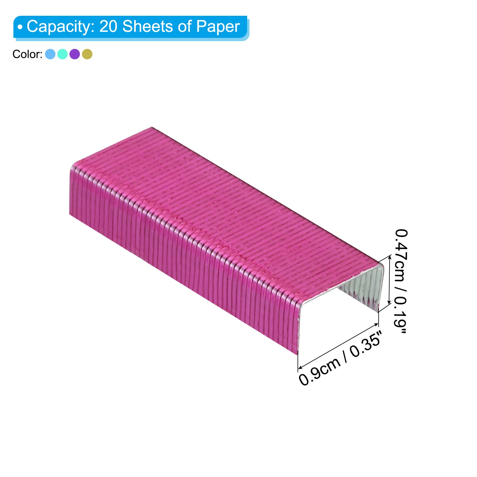 Imagem -02 - Criativo Colorido Grampos de Metal Papelaria de Escritório Grampo No.10 Encadernação Suprimentos Grampos Normais Acessórios de Escritório 4000 Pcs Pacote 4