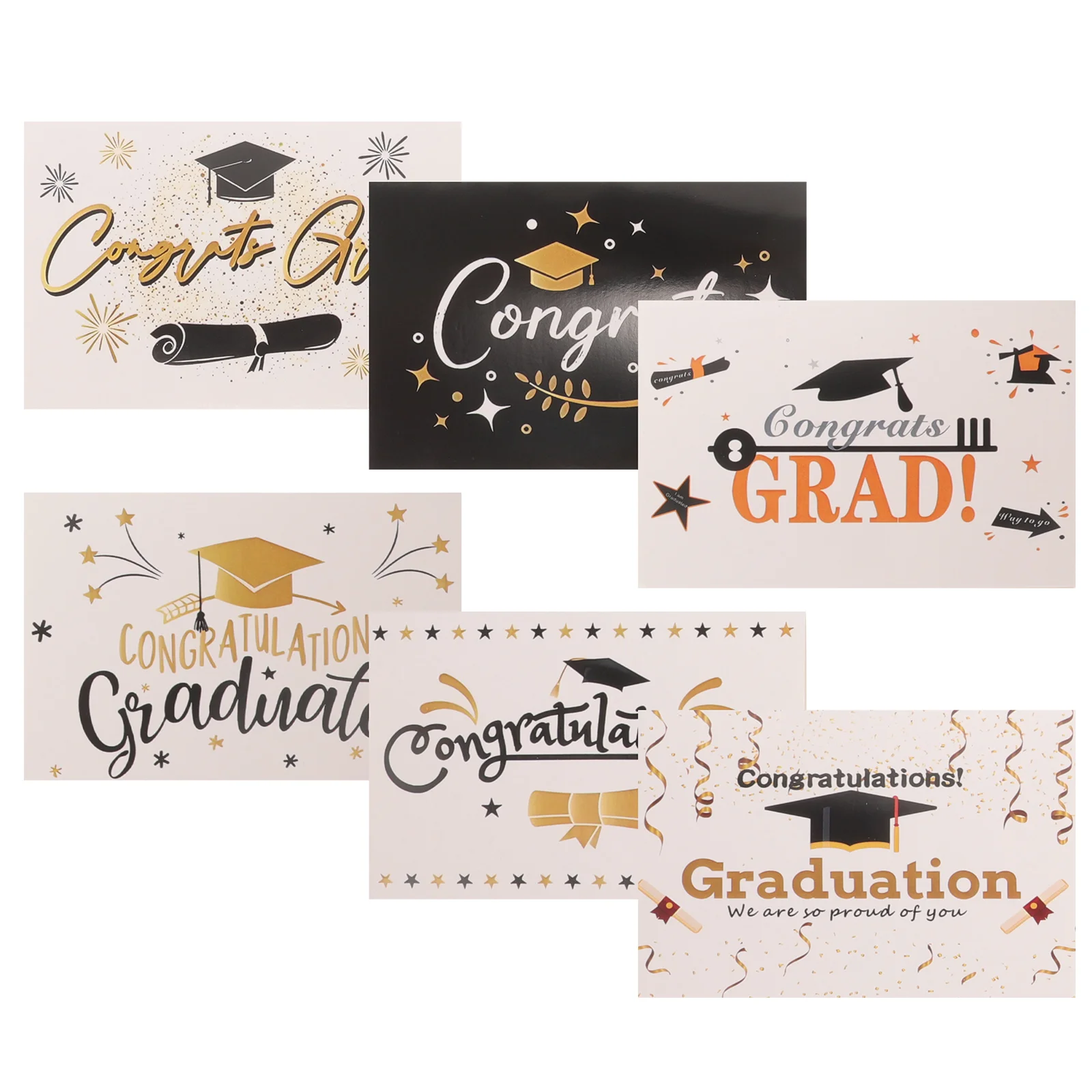 Greeting Card Set Graduation Celebration Cards Exquisite Party Inviting Elements Celebrating School Presents