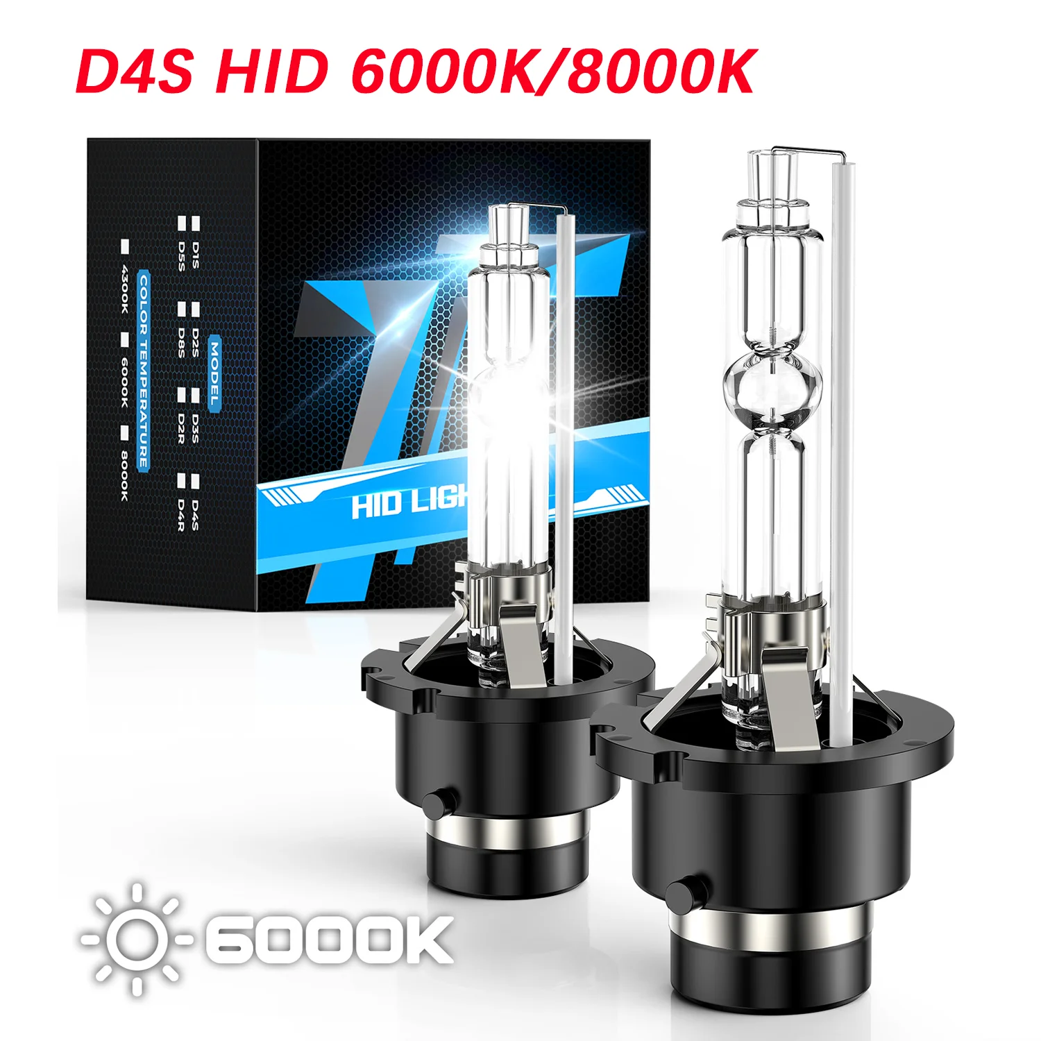 D4S Headlight Canbus 35W 4000LM D4S Auto Bulbs Two-sided Car Lamp Xenon HID 6000K 8000K Auto Lamp Plug&Play HID Conversion Kit