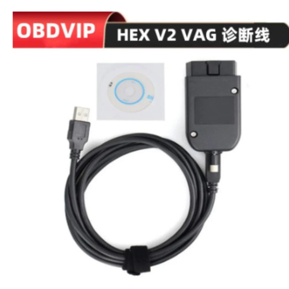 HEX V2 VAG 21.9V22.3.22.9 23.3 Interface Can Original Diagnostic Tool FOR VW AUDI Skoda Seat ATMEGA162 Multi-language  HEX V2