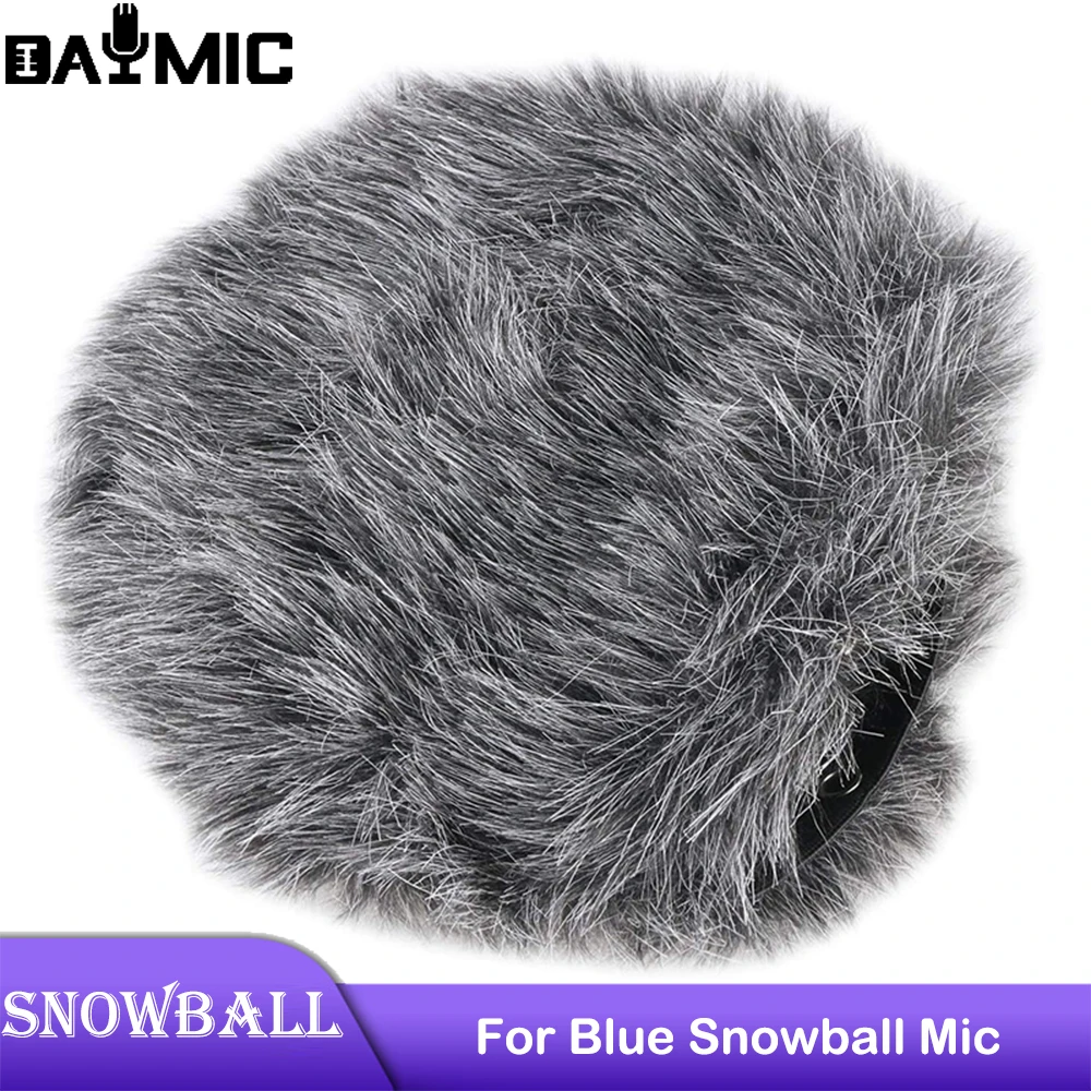 AOSHEN Suitable for Blue Snowball Ice Microphones Windshield Fur Blowout Sponge Mic Cover