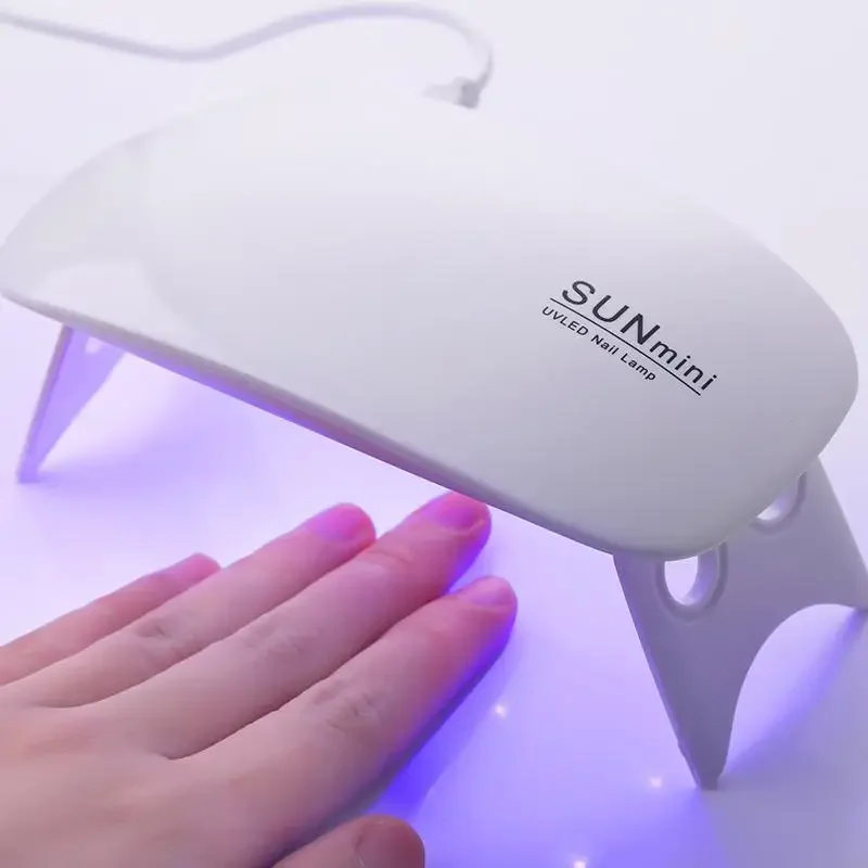 

6W Mini Nail Lamp UV LED Gel Polish Cured Pink White Nail Dryer Machine Portable USB Cable Home Nails Dry Tool for Gel Varnish