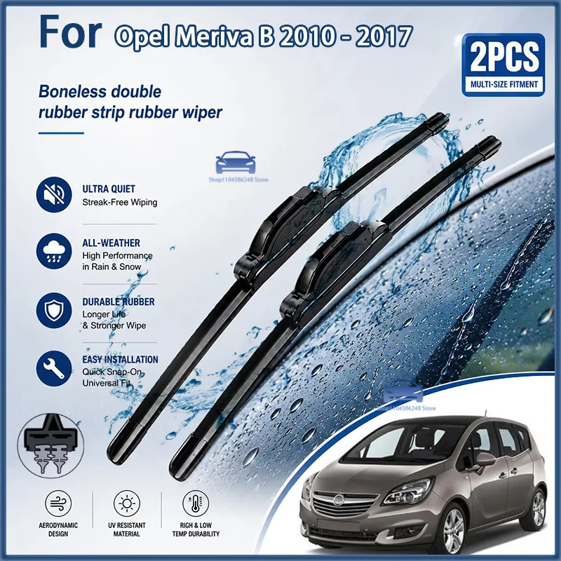 

Front Wiper Blades For Opel Meriva B 2010 - 2017 Windshield Windscreen Clean Window Car Rain Brushes 28"+22" Modification Parts