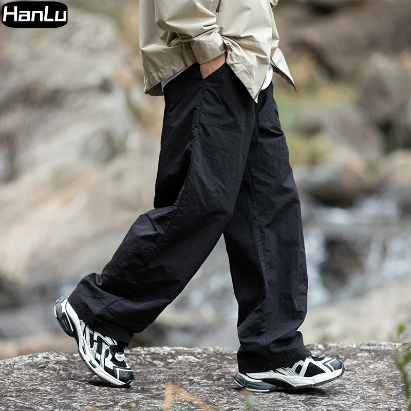 Men's Spring/Summer New Straight Tube Casual Pants Women's Thin Pleated Hip Hop Fashion Work Wear Pants