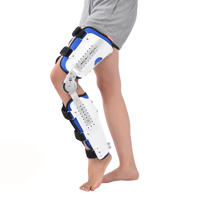 Rehabilitation Device Lower Limb Orthosis Thigh Fracture Support Hip Knee Ankle Foot Brace With Adjust Hinges