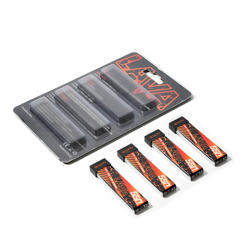 BETAFPV LAVA 1S 550mAh 75C Battery (4PCS)