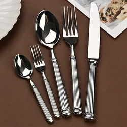 Roman column 304 stainless steel tableware high-end restaurant steak restaurant western tableware tableware tableware