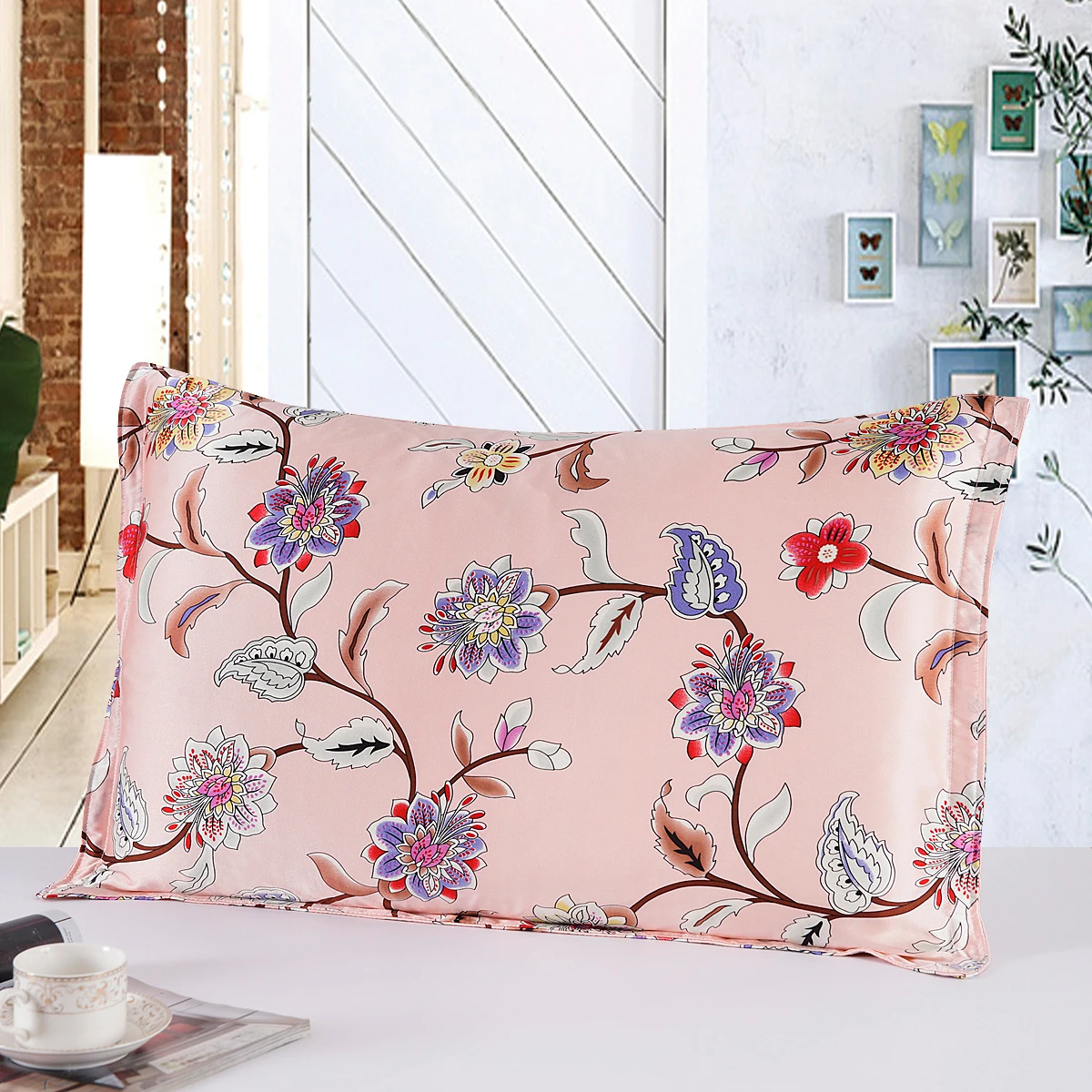 Silk Pillowcase Oxford Both Sides 100% Mulberry Silk Pillow Case Cover Envelope Back Printed Multicolor Many Sizes Available