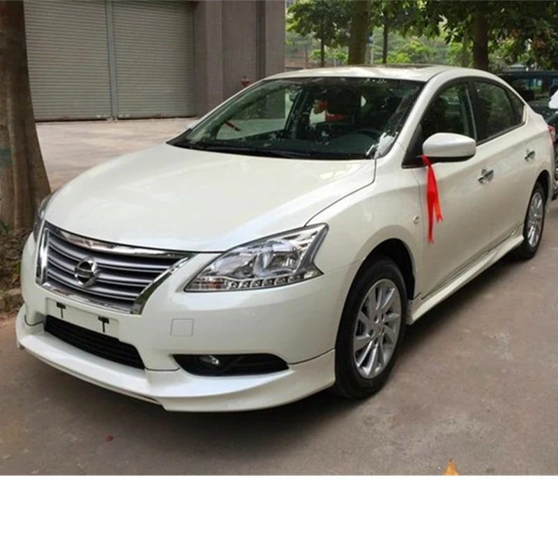 CEYUSOT FOR Nissan Sentra Front Bumper Car Spoiler 2012-14 Sylphy Separator Protective Cover Decoration Before The Lip Body Kit