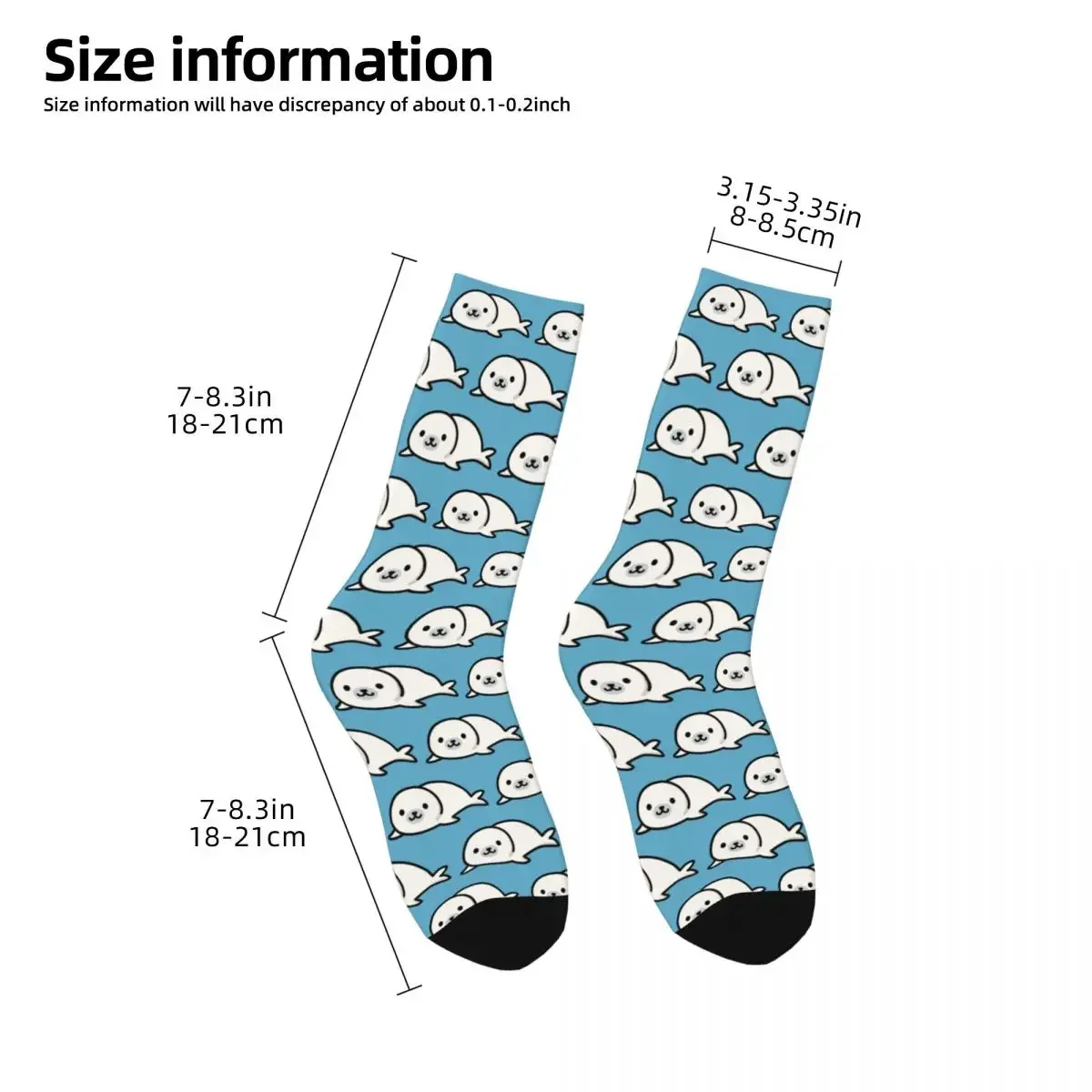 Seal Socks Harajuku Sweat Absorbing Stockings All Season Long Socks Accessories for Unisex Birthday Present