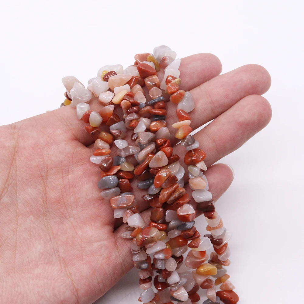 

Irregular Shaped Crushed Stone Beads Natural Stone Red Stone Scattered Beads Charm For Jewelry Making DIY Bracelet Necklace