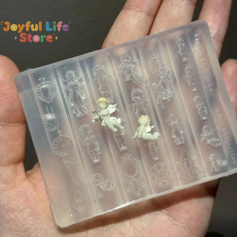 Nail Art Stamping Kit - 새로운 엔젤 시계 3D 실리콘 네일