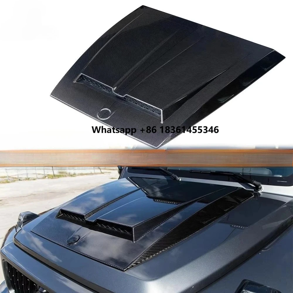 

Genuine carbon fiber hood suitable for G-Class W464, dry carbon fiber engine cover, bra-style car engine hood