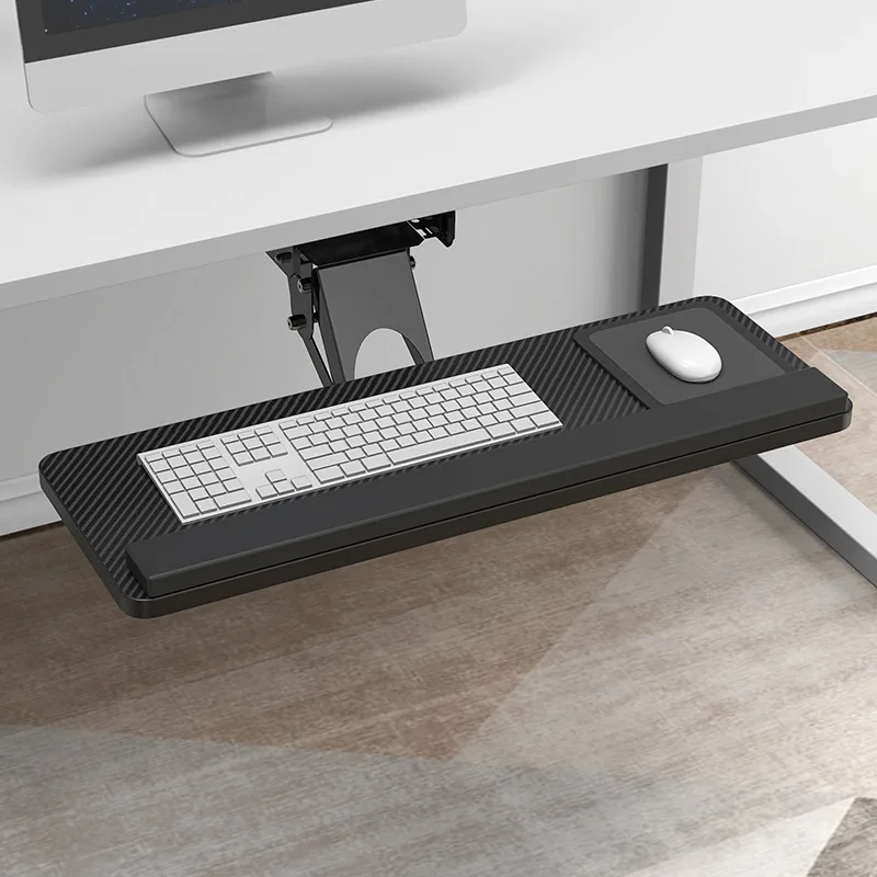 Rotatable Keyboard Rack Desktop Extension Slide Rail Stand Ergonomic Drawer Table Bottom Sliding Mouse Holder