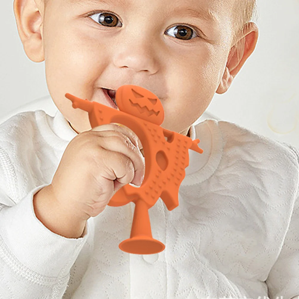 طفل سيليكون المولي الحسية التسنين اليقطين فزاعة عضاضة لجميع القديسين الرضع مضغ اللعب عضاضة لعبة مضغة الرضع #2