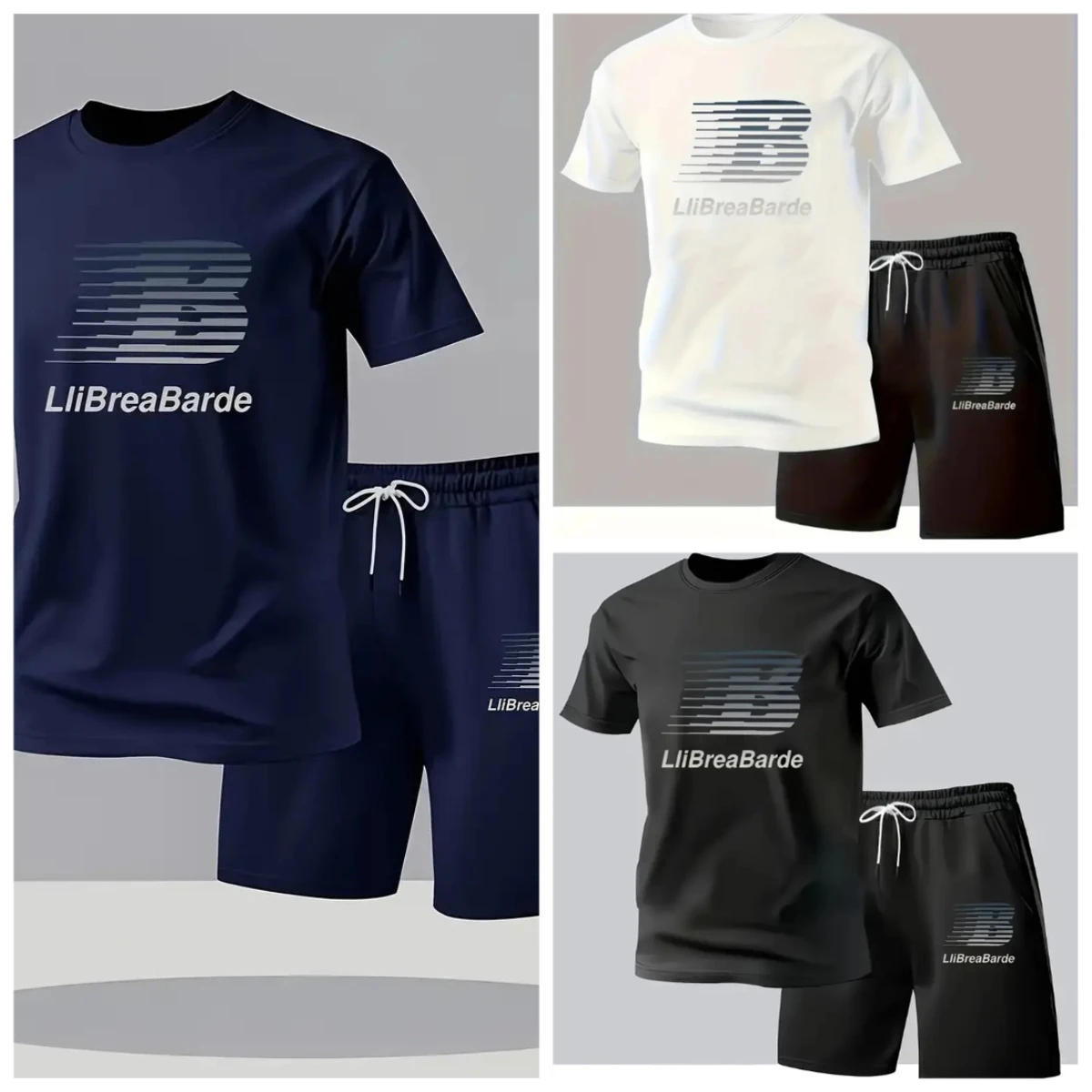 

25-26 Summer Hot-selling Fashion Trend Luxury Suit 3D Printing American Street Breathable Quick-drying T-shirt Shorts Set