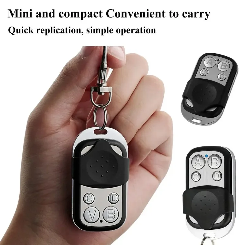 Universal 433MHz Metal 4 Button Remote Control Transmitter ABCD Lock Unlock Garage Door Opener Smart Remote