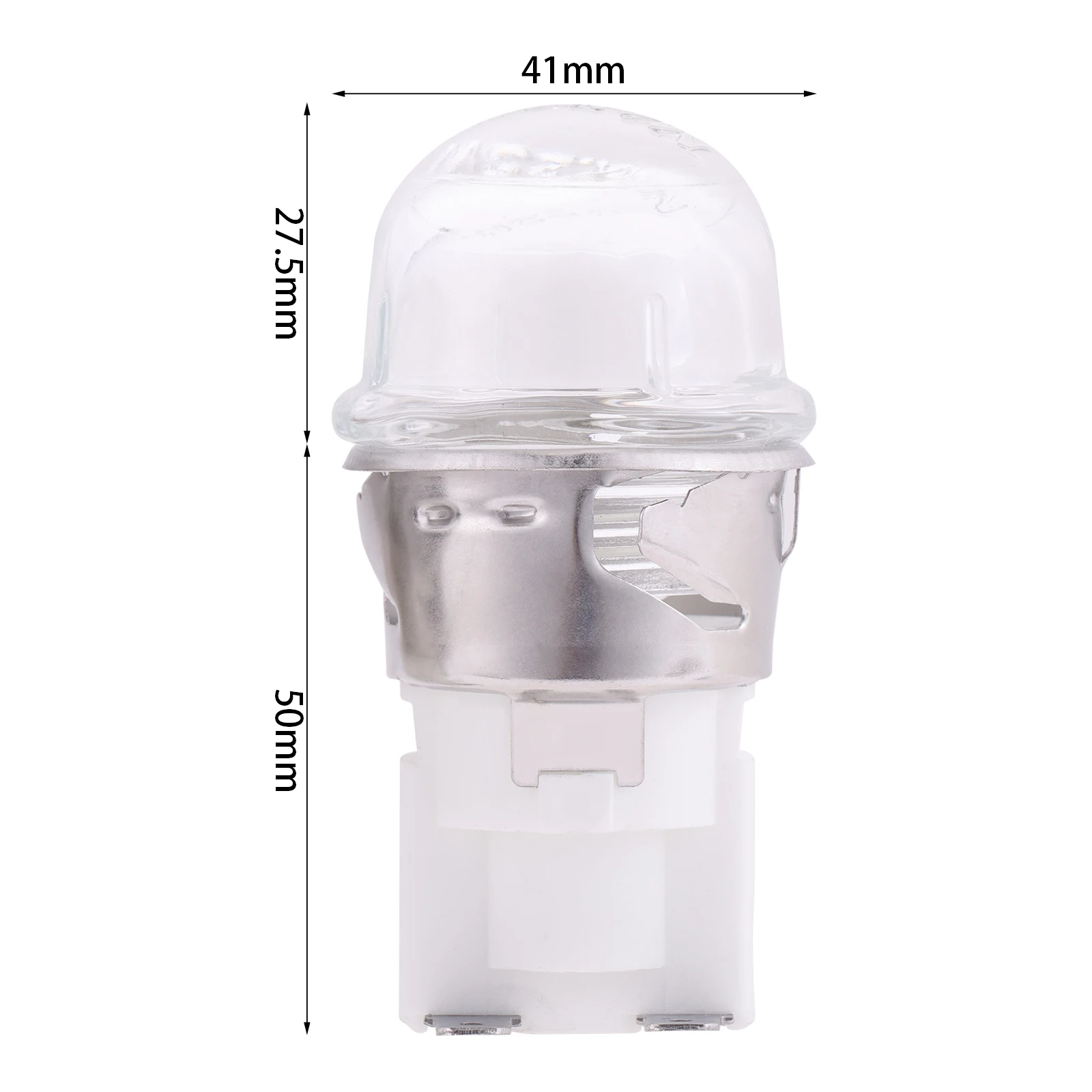 2Pcs 220V/240V E14 25W Oven Light Lamp Holder with Round Base Glass Cover Bread Machine Microwave Light Ceramic Lamp Head Socket