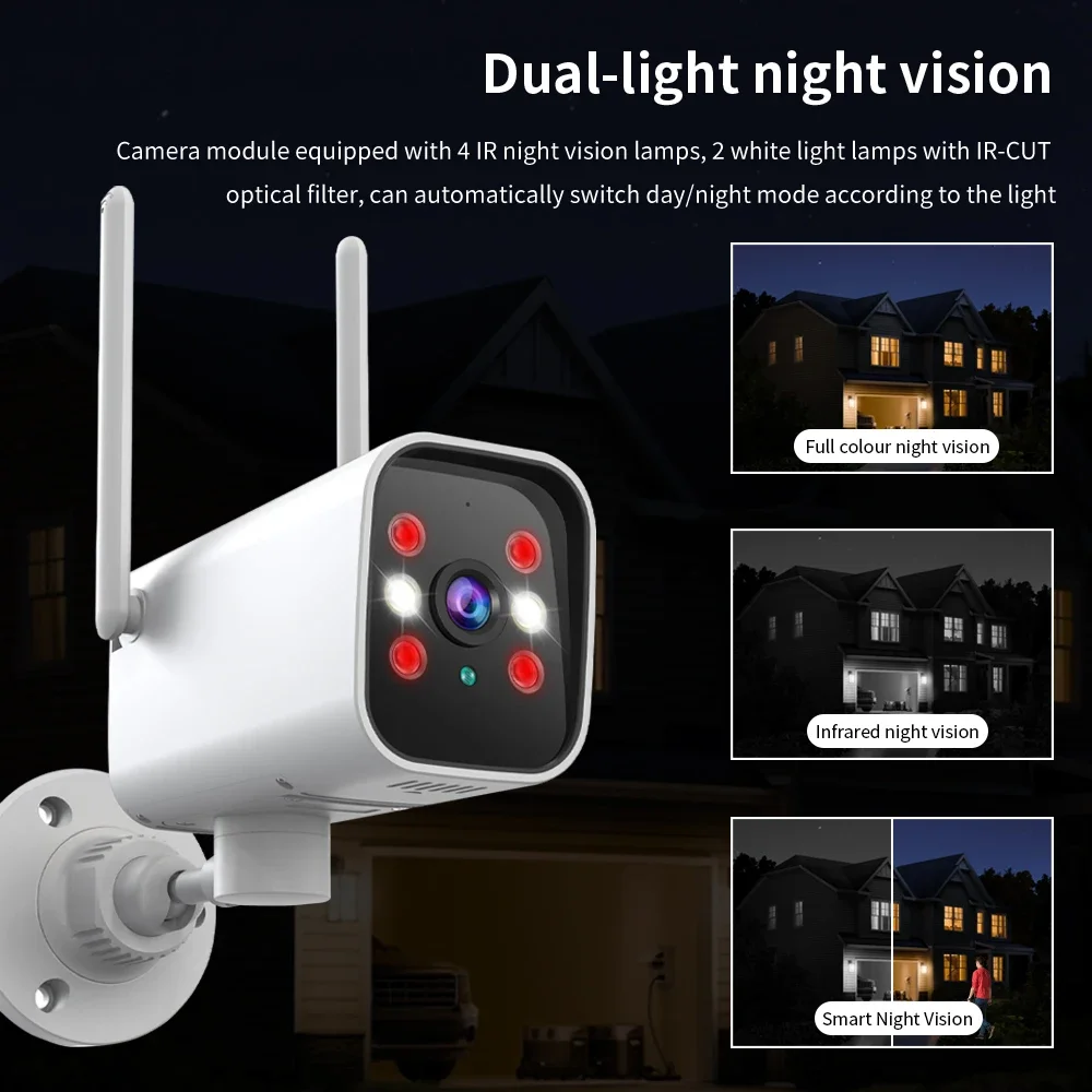 2.4G&5G Wif PTZ IP Camera Outdoor H.265 Surveillance Camera Auto Tracking Audio 2MP Bullet Camera Home Security Protection O-KAN