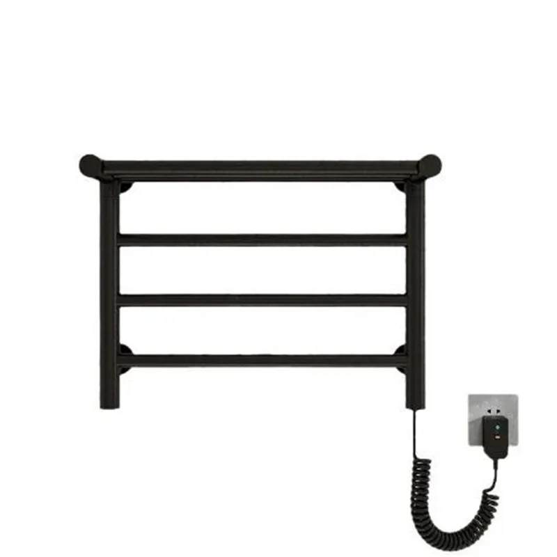 Household toilet bathroom non-perforated electric towel rail, thermostatic heated towel rail shelf