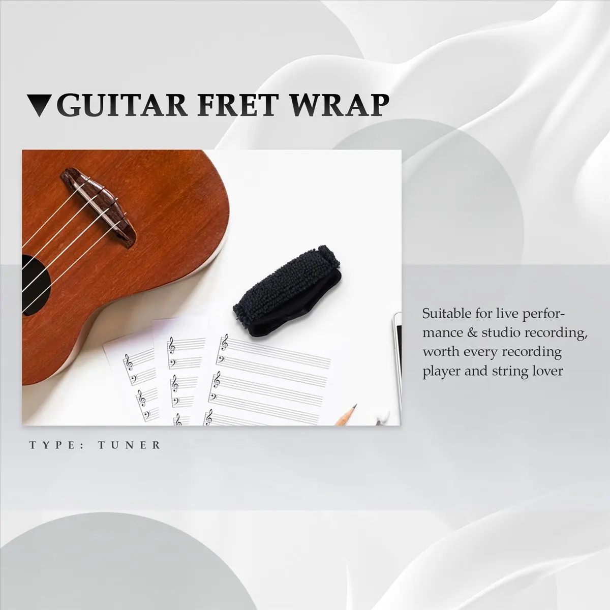 L79A Guitar Fret Strings Mute Noise Guitar Beam Tape Damper Muter Wraps Guitar Beam Tape Guitars Ukulele String Instruments S