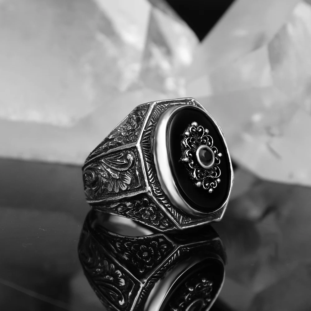 

Onyx Gemstone 925 Sterling Silver Ring