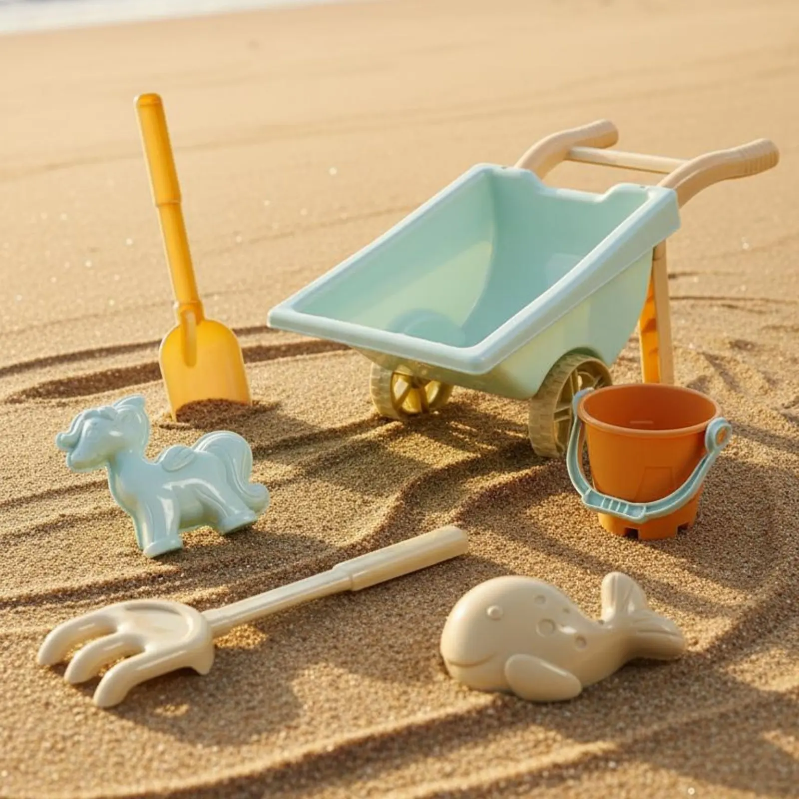 Beach Toy Set Sturdy Sand Activity Kit Kids Sand Tools Bright Hues Beach Dump Hauler Toy Easy to Clean for Young Children